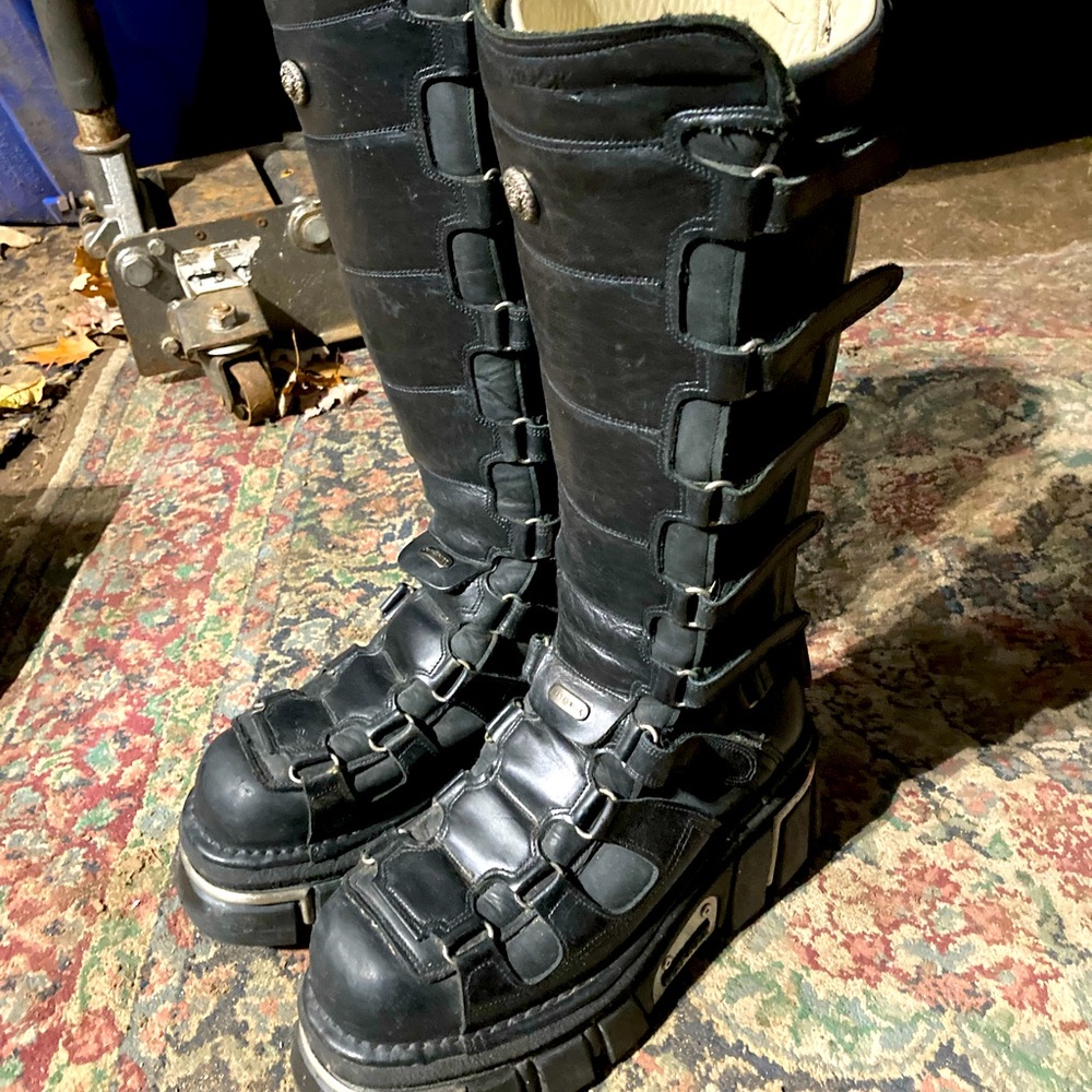 New Rock punk rock leather boots